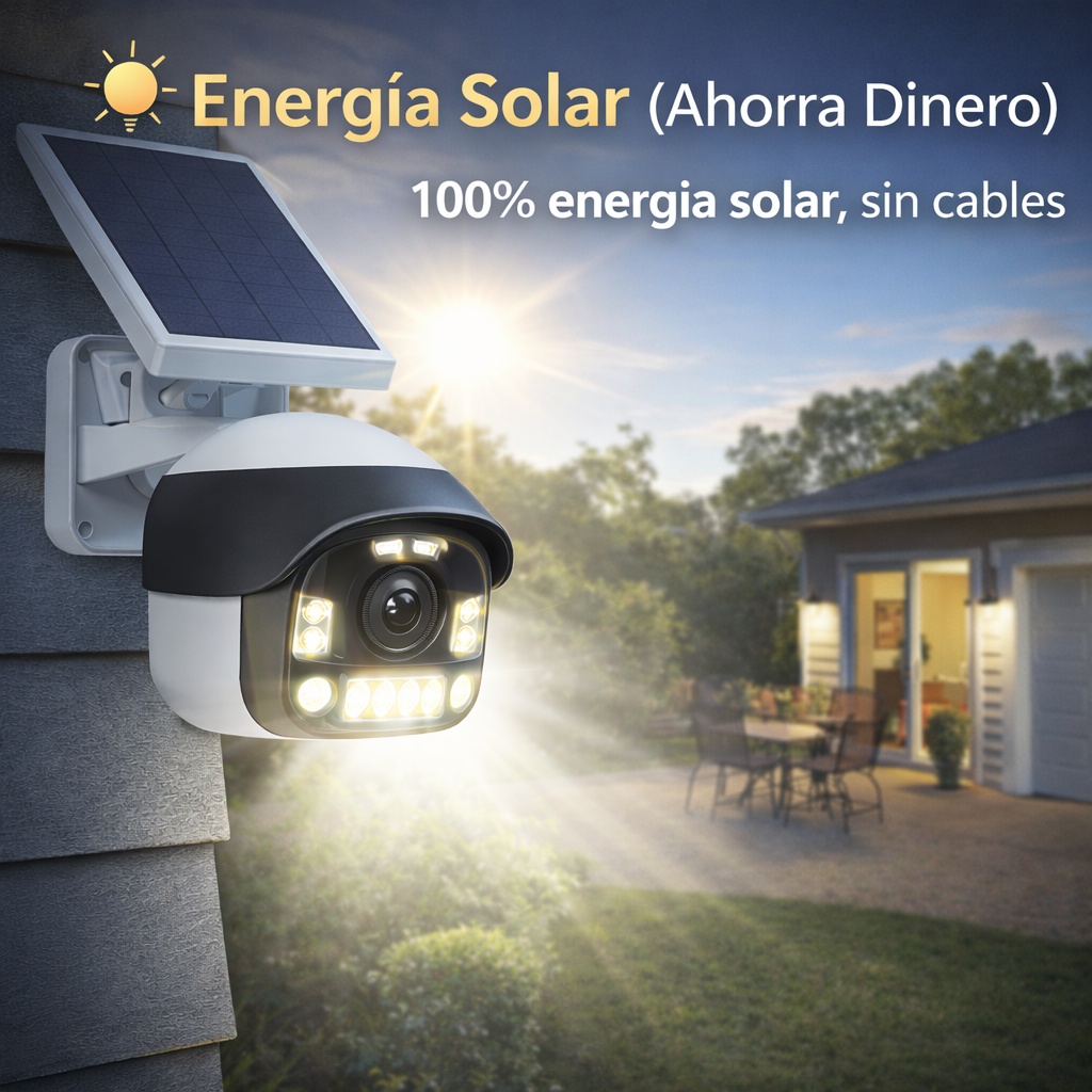 Lámpara Solar de Seguridad Tipo Cámara