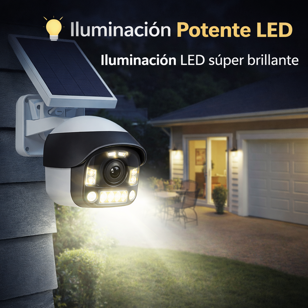 Lámpara Solar de Seguridad Tipo Cámara