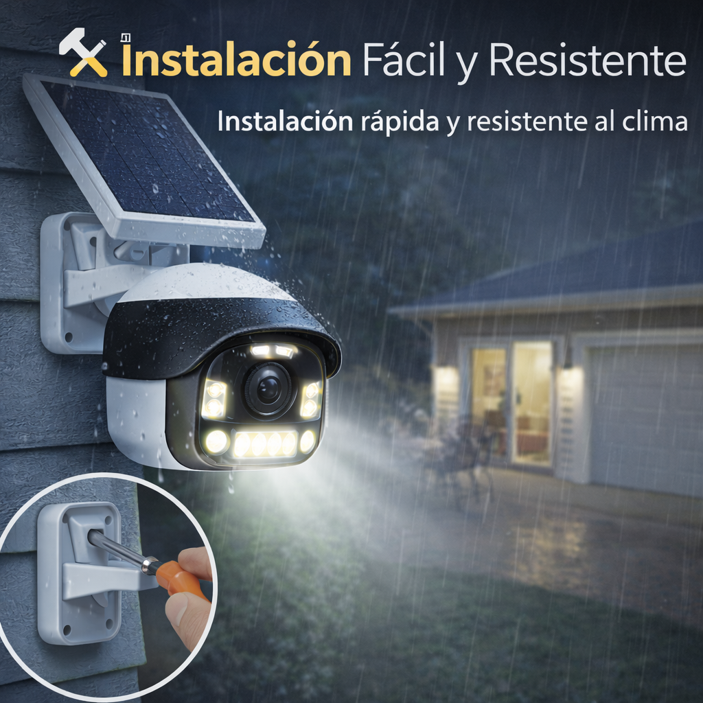 Lámpara Solar de Seguridad Tipo Cámara