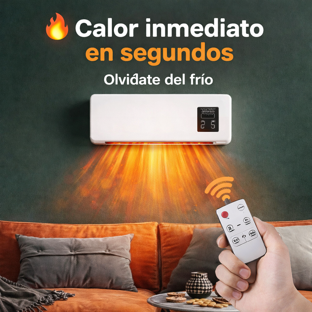 Calefactor Eléctrico 2 en 1 con Control Remoto