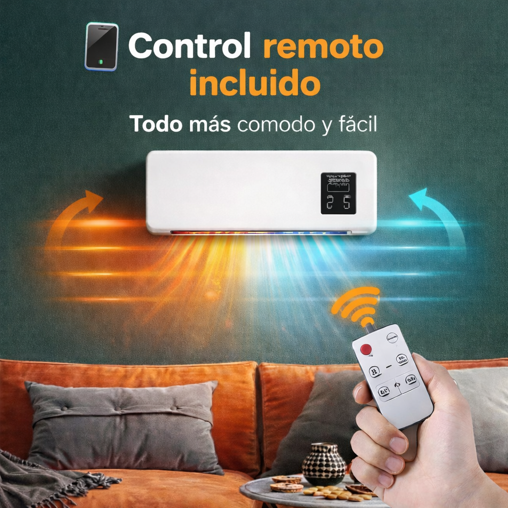 Calefactor Eléctrico 2 en 1 con Control Remoto