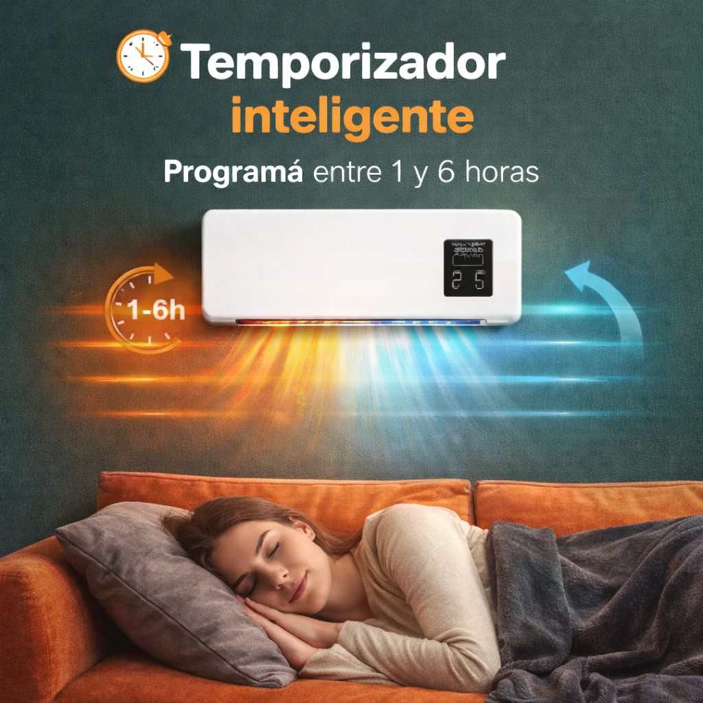 Calefactor Eléctrico 2 en 1 con Control Remoto