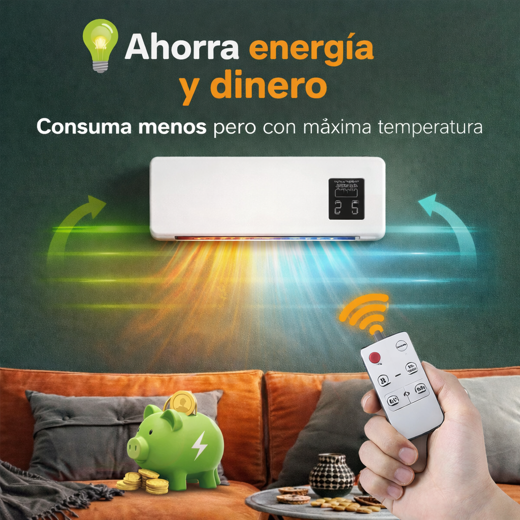Calefactor Eléctrico 2 en 1 con Control Remoto
